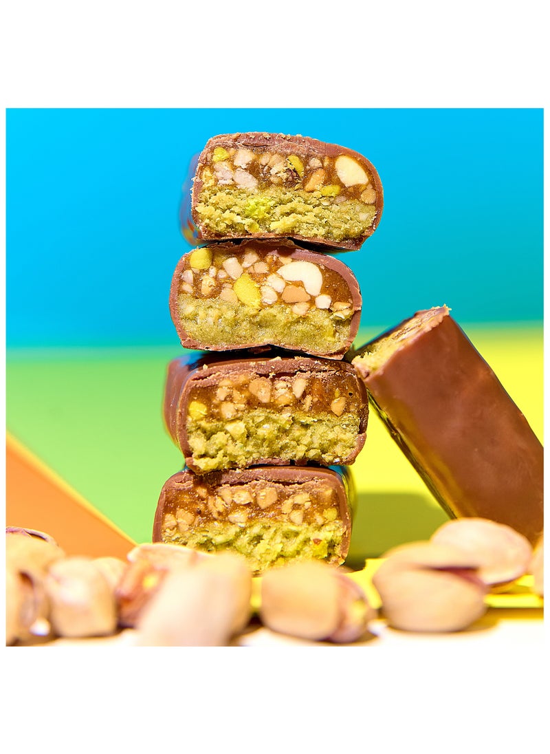 Snaq Fabriq - SNAQER Chocolate Protein bar with Pistachio and Caramel No Sugar Added 12x50g - Image 1