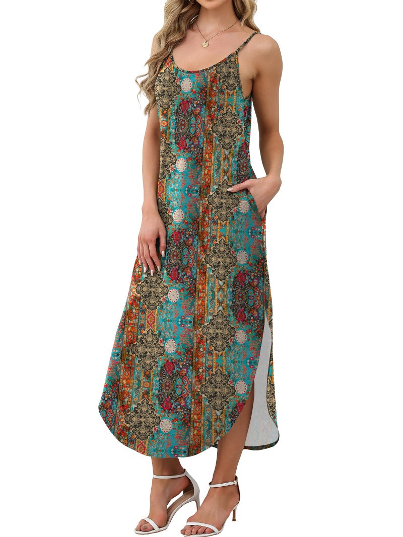 WIHOLL Vacation Dresses for Women 2026 Summer Flowy Maxi Cute Boho Dress Beach Essentials L - Image 4