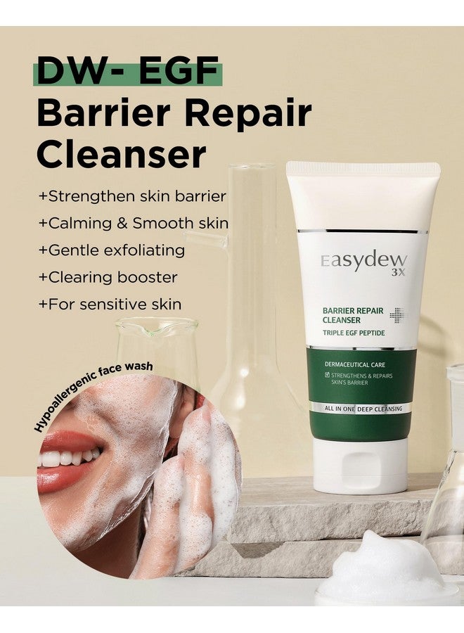 Easydew Barrier Repair Cleanser - Deep Pore Cleansing And Skin Barrier Enhancement Face Bubble Wash With Salicylic Acid, Hyaluronic Acid, Collagen, Niacinamide, Panthenol, Dw-Egf Peptide 5.07 Fl.Oz. - Image 1