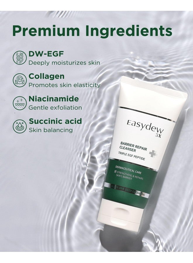 Easydew Barrier Repair Cleanser - Deep Pore Cleansing And Skin Barrier Enhancement Face Bubble Wash With Salicylic Acid, Hyaluronic Acid, Collagen, Niacinamide, Panthenol, Dw-Egf Peptide 5.07 Fl.Oz. - Image 2