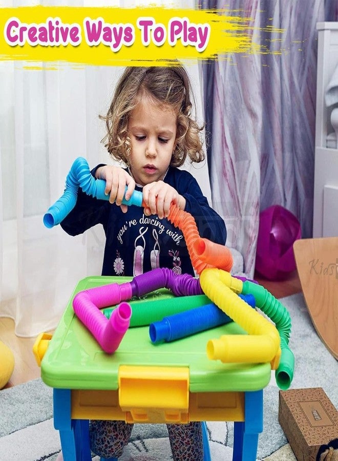 NUVIXA أنابيب NUVIXA Pop للأطفال، أنابيب مرنة ملونة متوهجة، أنابيب حسية، قابلة للتمدد واللف والثني والتركيب والتوصيل، لعبة لتخفيف التوتر للبالغين (12) - Image 4