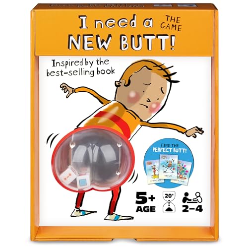 Spin Master Games I Need a New Butt Kids Board Game Based on The Book with Popper Cheek Tiles Fun for Family Game Night 24 Players for Ages 5 Up - Image 1