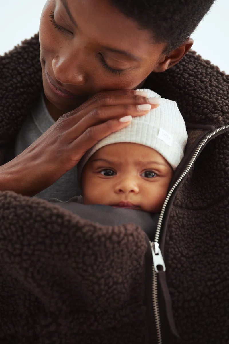 H&M MAMA Before &amp; After Babywearing teddy gilet