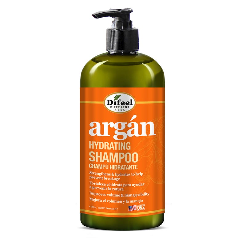Difeel Argan Hydrating Shampoo 33.8 oz. - Natural Sulfate Free Argan Oil Shampoo for Hair - Image 1