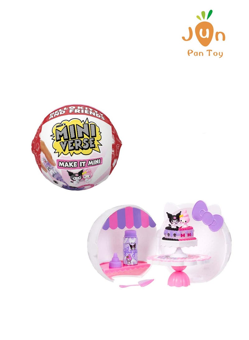 Miniverse Original MGA Entertainment إم جي إي إنترتينمنت Miniverse مينيفيرس Hello Kitty and Friends Make It Mini هيلو كيتي وأصدقاؤها اصنعها مصغرة Kuromi & My Melody كورومي وماي ميلودي مجموعة لعب مصغرة في كبسولة عمياء لعبة أطفال، قطعة للجمع، هدية عيد ميلاد، عرض ديوراما مصغر، لعبة صنع يدوي - Image 1