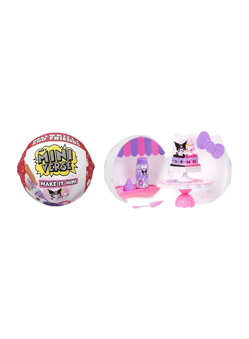 Miniverse Original MGA Entertainment إم جي إي إنترتينمنت Miniverse مينيفيرس Hello Kitty and Friends Make It Mini هيلو كيتي وأصدقاؤها اصنعها مصغرة Kuromi & My Melody كورومي وماي ميلودي مجموعة لعب مصغرة في كبسولة عمياء لعبة أطفال، قطعة للجمع، هدية عيد ميلاد، عرض ديوراما مصغر، لعبة صنع يدوي - Image 2
