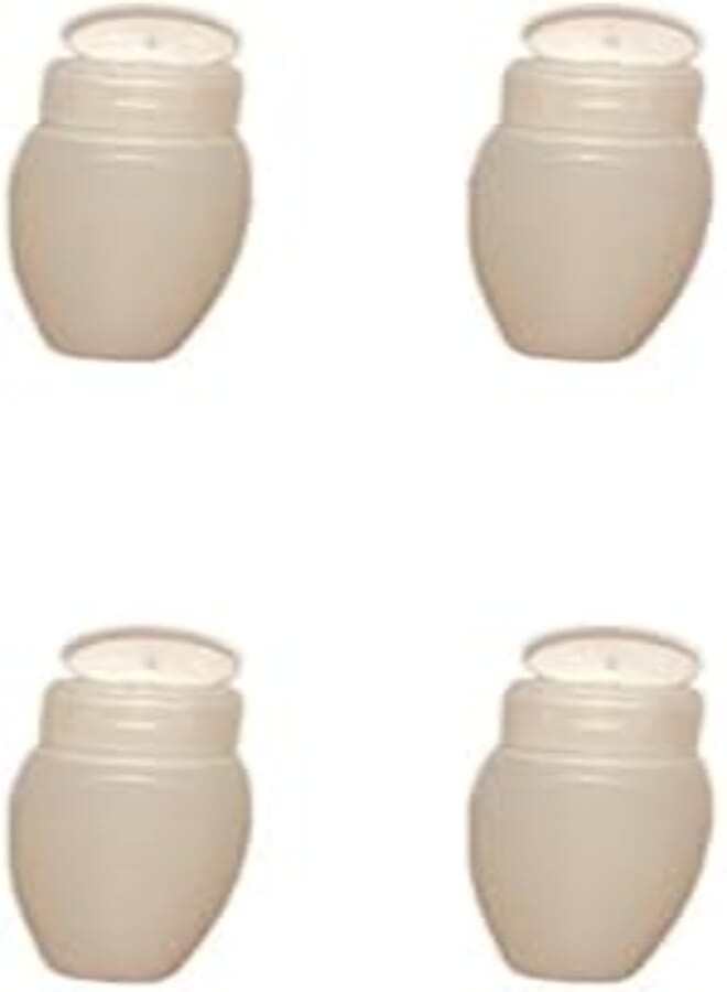 4 Pieces 125ml Empty Plastic Refillable Travel Containers for Shampoo Conditioner and More