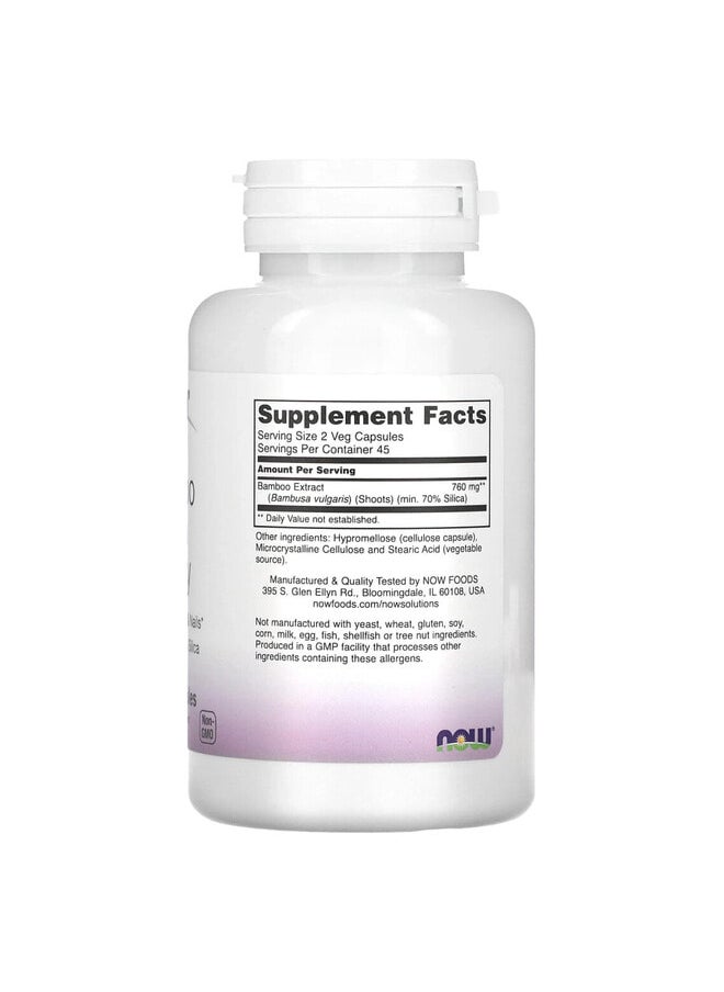 now Solutions, Bamboo Silica Beauty, 90 Veg Capsules  - Image 2