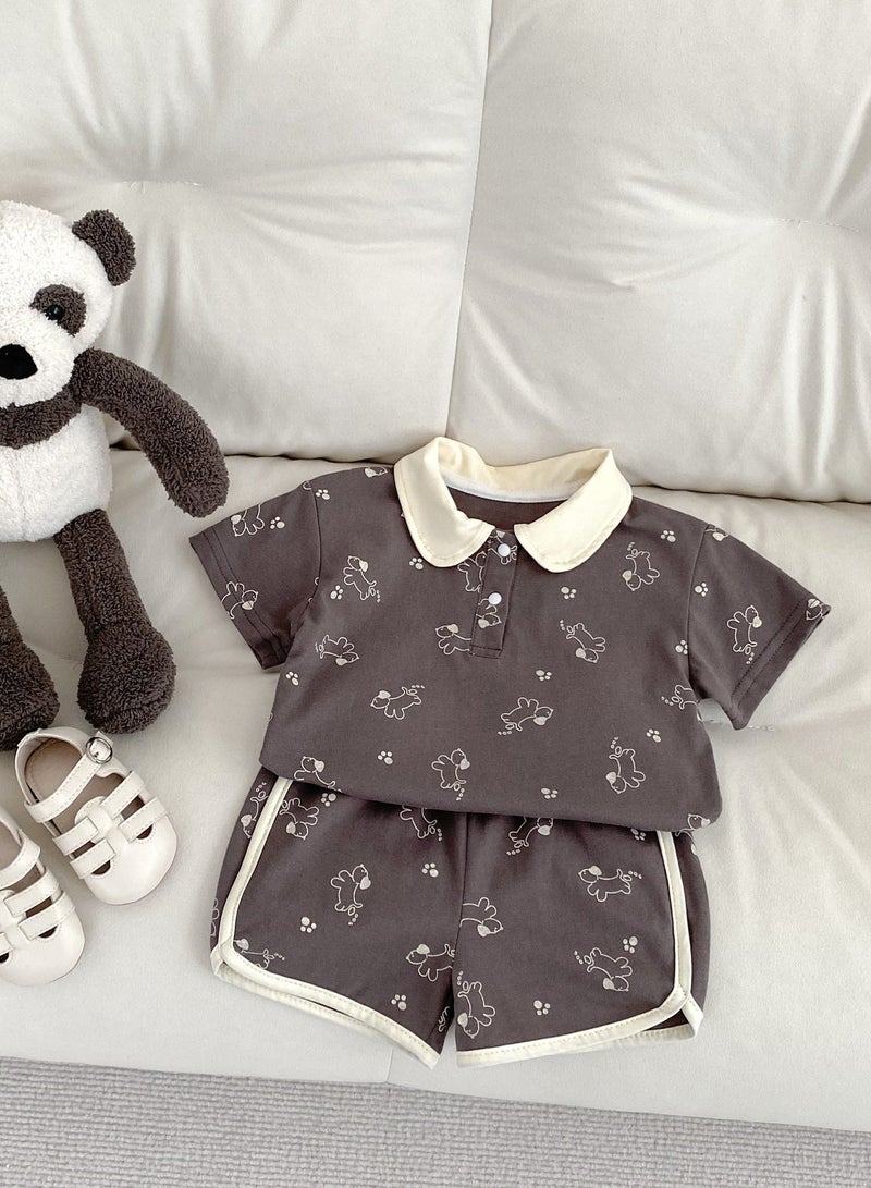 DOOKOO Summer Baby Unisex Printed Clothes Sets Newborn Short Sleeve 2 pcs Set Infant Boy Girls Cartoon Cotton Clothing Set - Image 4