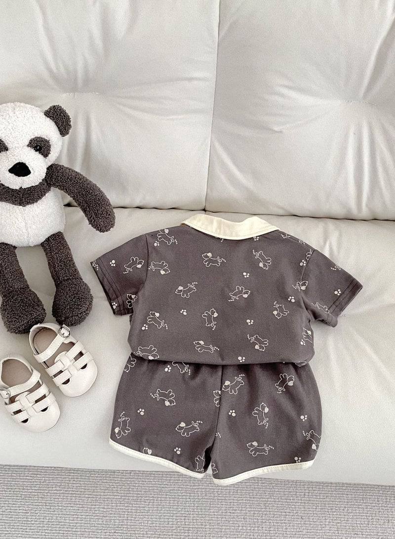 DOOKOO Summer Baby Unisex Printed Clothes Sets Newborn Short Sleeve 2 pcs Set Infant Boy Girls Cartoon Cotton Clothing Set - Image 5