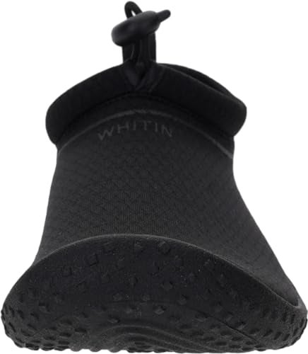 WHITIN أحذية مائية للنساء من WHITIN، أحذية سباحة عارية، جورب شاطئي، تصميم بسيط، مقاس 7، خفيفة الوزن، للتزلج، الإبحار، سهلة الارتداء، للصيد، رياضية، باللون الأسود بالكامل 37 - Image 2