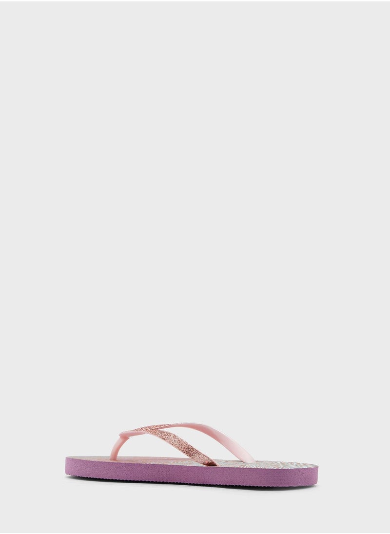 Ginger - Ombre Zebra Print Flip Flops - Image 1