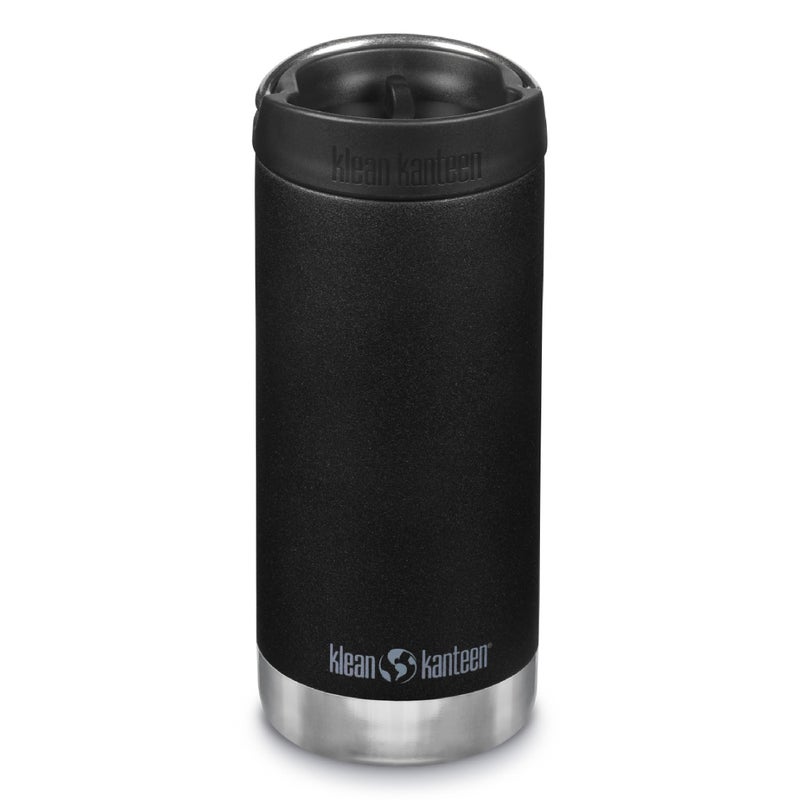 Klean Kanteen TKWide Insulated Coffee Tumbler with CafÃ© Cap - Stainless Steel Coffee Tumbler - Black, 12 oz - Image 1