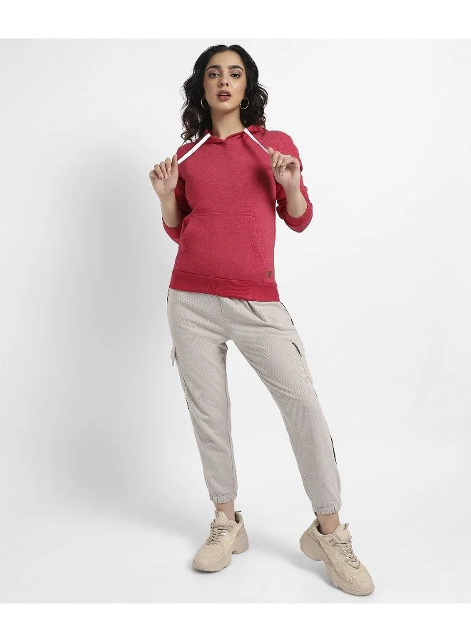 Pinacolada  Women's Red Pullover Hoodie With Kangaroo Pockets for Women | Best Price UAE