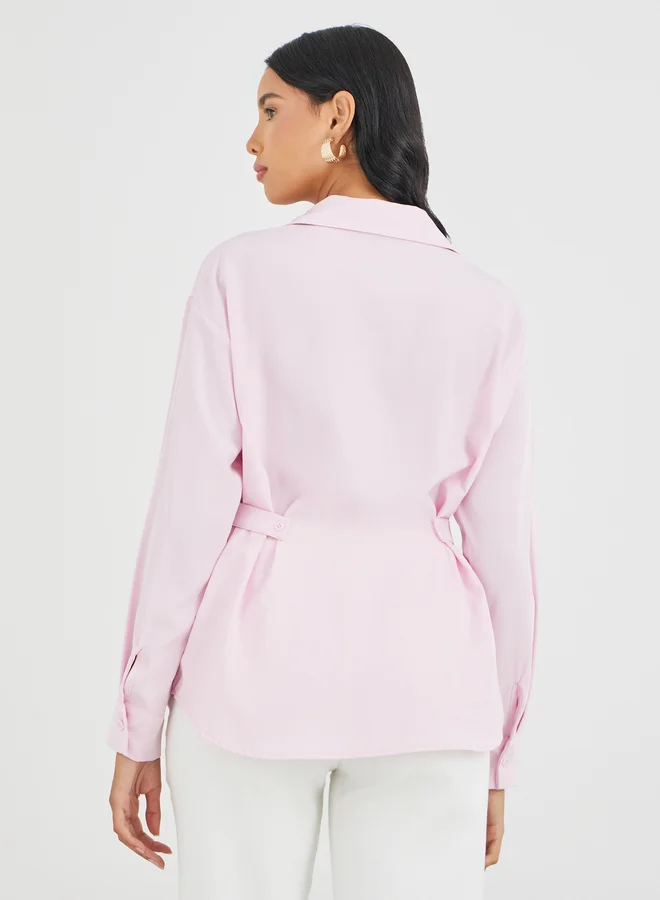 Take Two Take Two Spread Collar Long Sleeve Button Up Shirt
