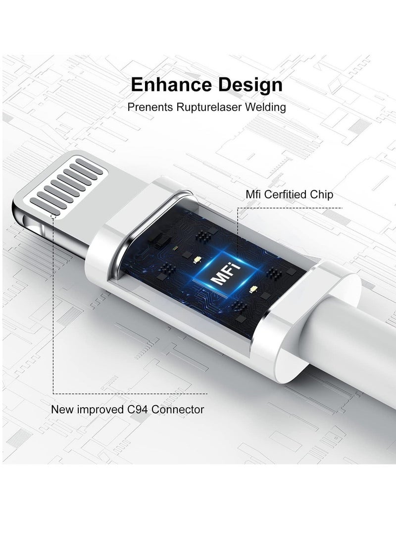 ELTRAZONE 3 Pack[ Apple MFi Certified ] iPhone Charger 3ft, Lightning to USB Cable 3 Feet, Fast Apple Charging Cable Cord 3 Foot for iPhone 14 Pro Max/13 Pro Max - Image 2