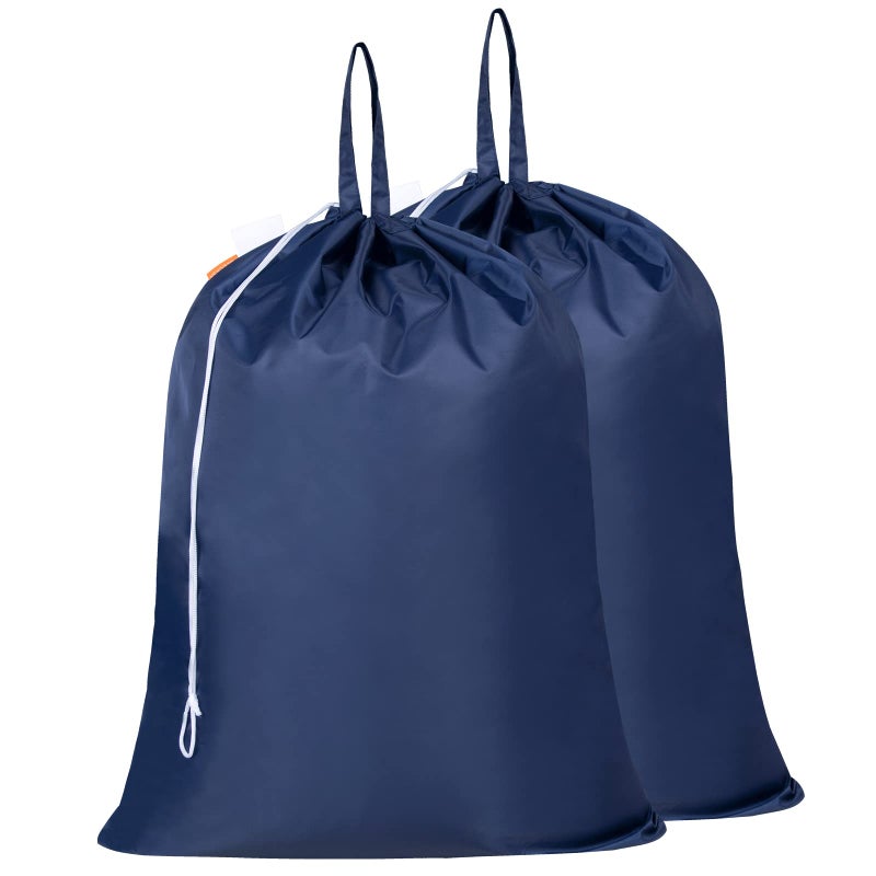 Polecasa Extra Large Heavy Duty Laundry Bag with 130gsm Tear Resistant Fabric, ID Tag and Handles, Easy to Carry Waterproof Dirty Clothes Drawstring Bag, Washable Hamper Bag for Travel, 2 Pack 28 - Image 1