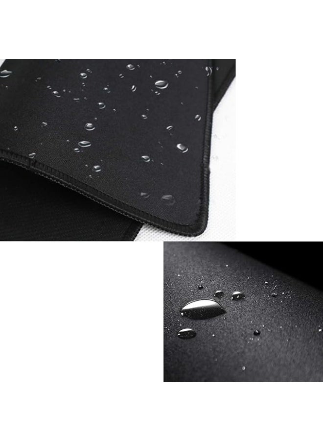 Mouse Pad with Stitched Edge, Non-Slip Rubber Base, Premium-Textured and Waterproof Mousepad for Computers, Laptop, Office and Home, 260x210x3mm, Black/Red