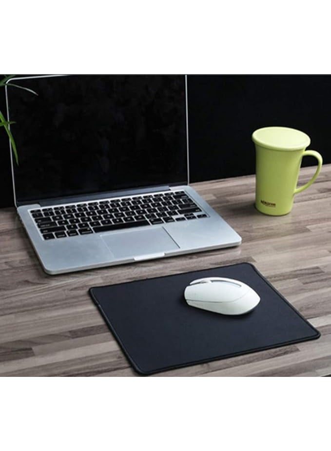 Mouse Pad with Stitched Edge, Non-Slip Rubber Base, Premium-Textured and Waterproof Mousepad for Computers, Laptop, Office and Home, 260x210x3mm, Black/Red