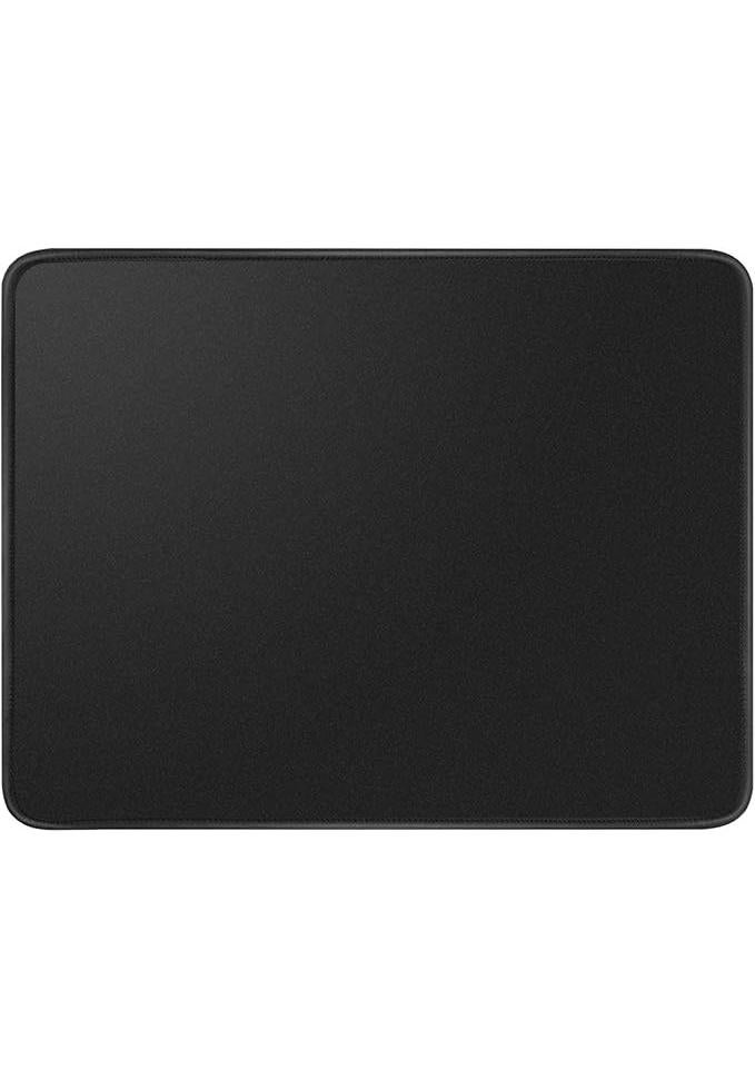 OMAKSS وسادة ماوس بحواف مخيطة، قاعدة مطاطية غير قابلة للانزلاق، وسادة ماوس ذات قوام ممتاز ومقاومة للماء لأجهزة الكمبيوتر، اللابتوب، المكتب والمنزل، 260x210x3مم، أسود/أحمر - Image 1