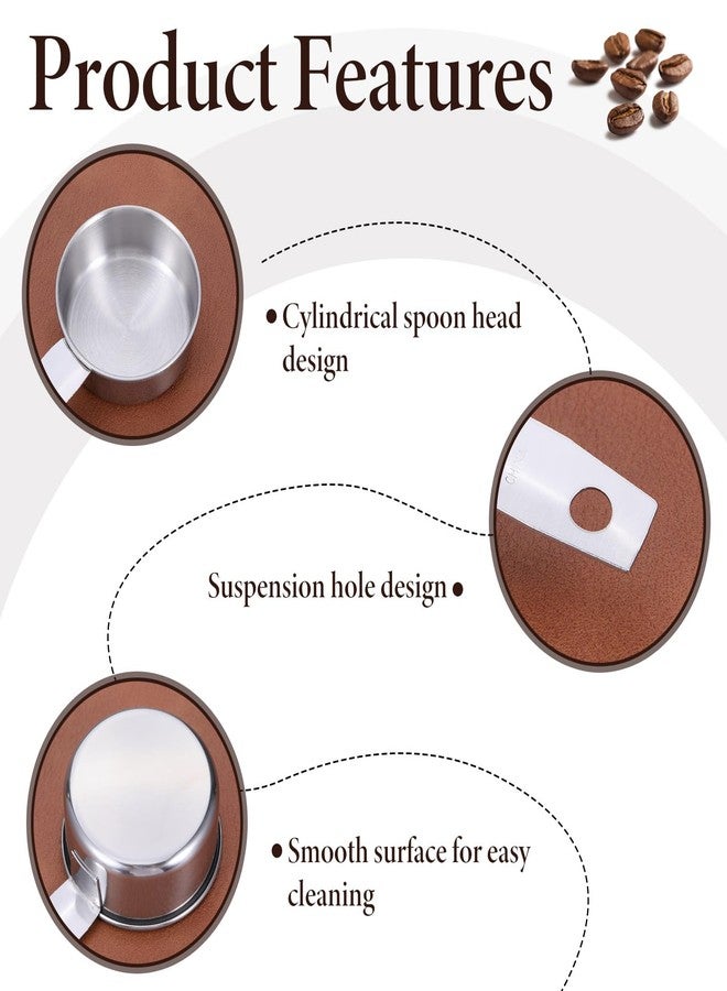 Zyghjort 10 Pcs 1/4 Cup Scoop, 60ml/2oz Stainless Steel Measuring Spoons Metal Measuring Cups With Ergonomic Handles for Dry Liquid Ingredients Precise Baking Cooking Kitchen Tools, Dishwasher Safe - Image 4