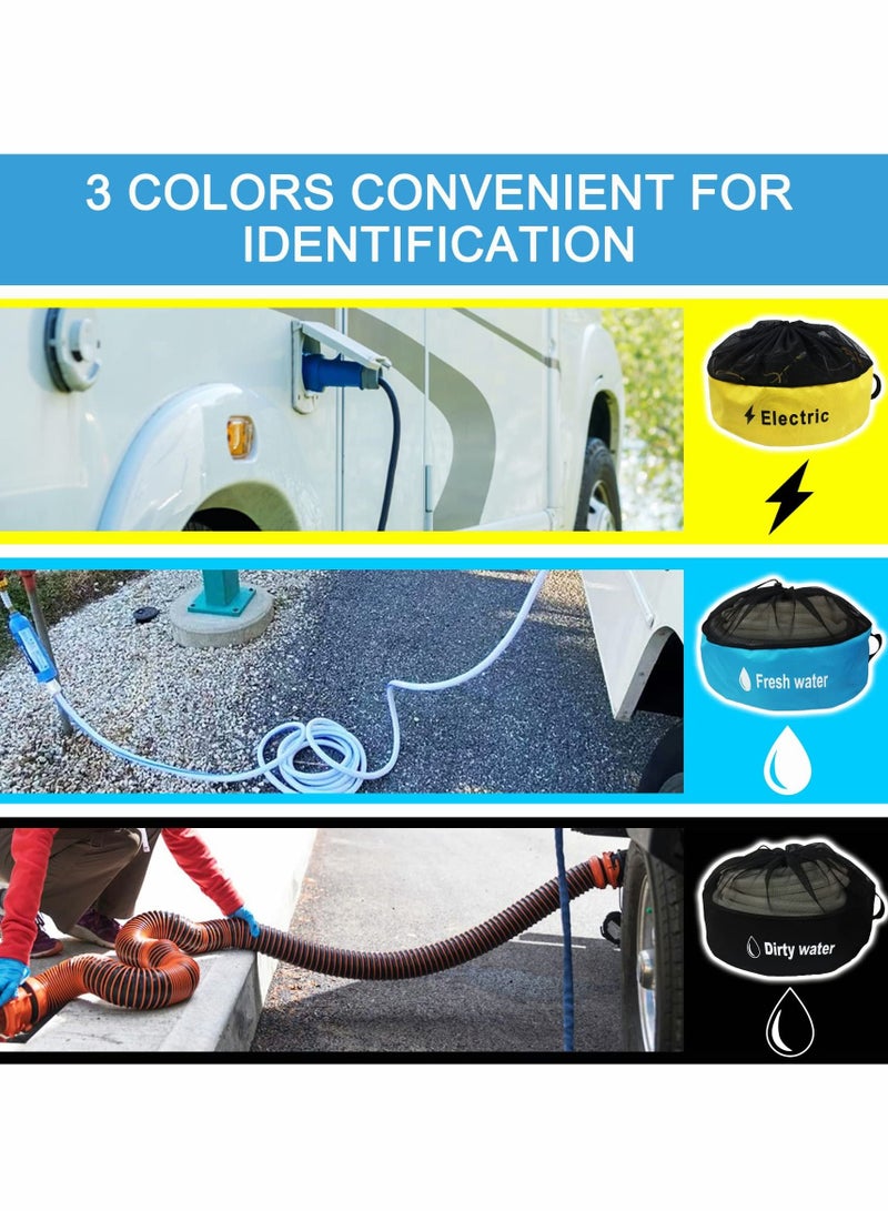 Generic RV Hose Bags Accessories Storage Bags for Sewer Hoses Fresh/Black Water Hoses and Electrical Cords (with 1 Straps) Pack  - Image 2