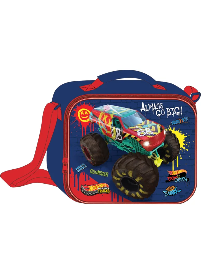 Hot Wheels Hot Wheels 5 in 1 Value Pack (16" Trolley Bag with Lunch Box, Lunch bag, Water Bottle and Pencil Case)