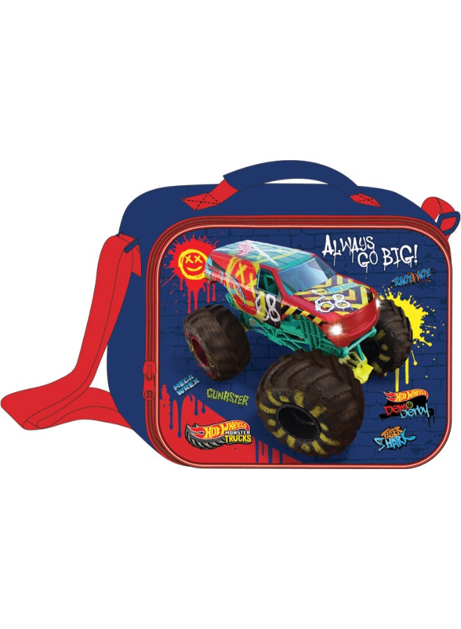 Hot Wheels Hot Wheels 5 in 1 Value Pack (16" Trolley Bag with Lunch Box, Lunch bag, Water Bottle and Pencil Case) - Image 2
