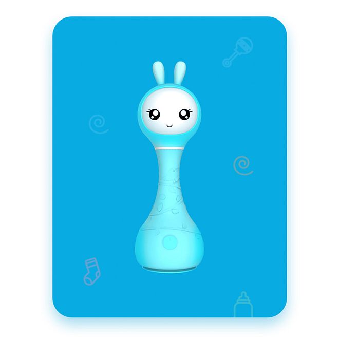 Alilo Smarty Shake & Tell Rattle - Educational Toy for Babies, BPA-Free, Glowing Ears, Hi-Fi Speaker, Includes Songs & Stories - Image 1