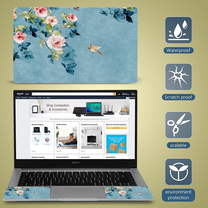 icolor Floral Laptop Skin Sticker Decal - Image 3