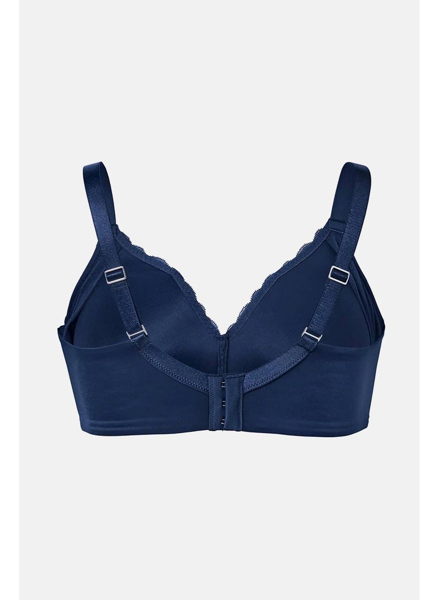 Tchibo Women Lace Non Padded Unlined Bra, Navy  - Image 2