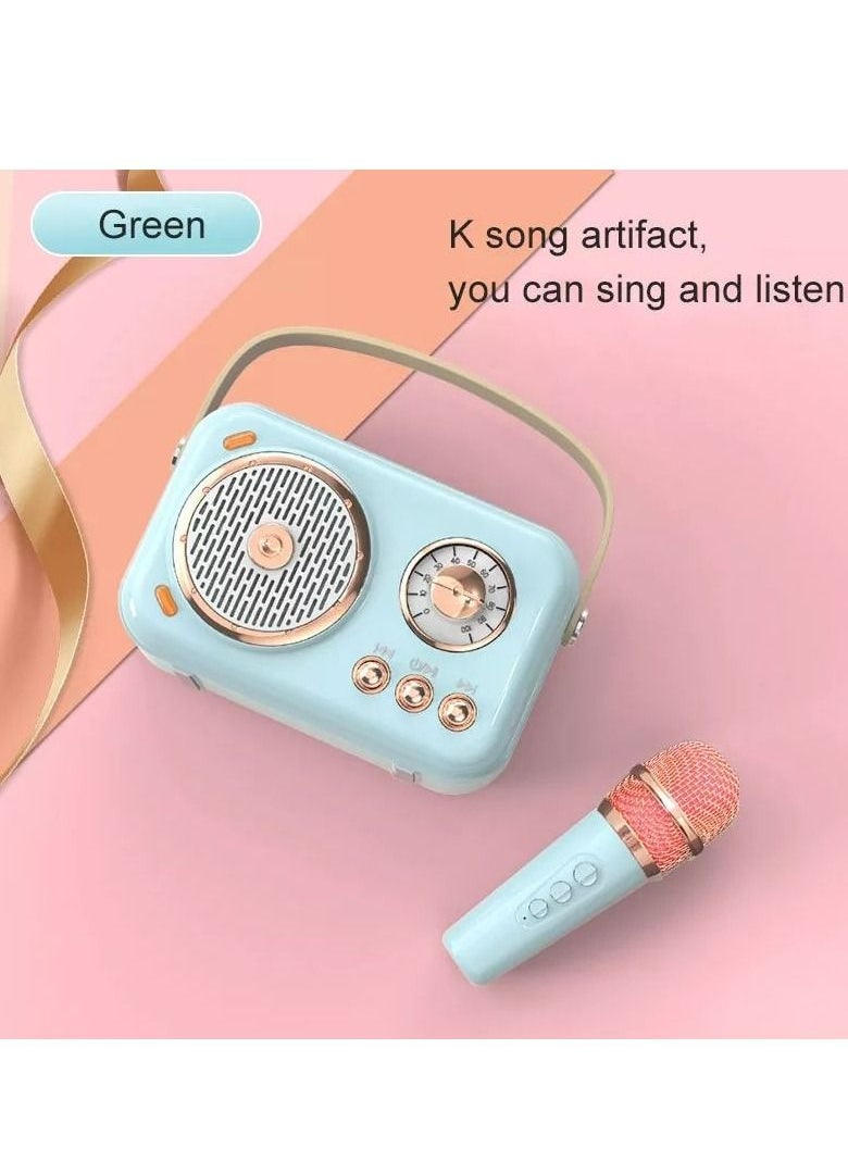 Portable Bluetooth Speaker with Microphone Set Green