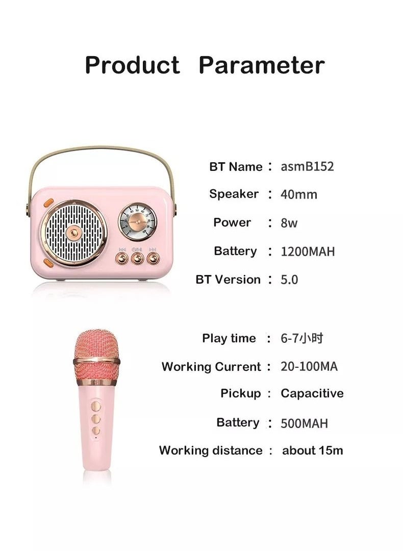 Portable Bluetooth Speaker with Microphone Set Green