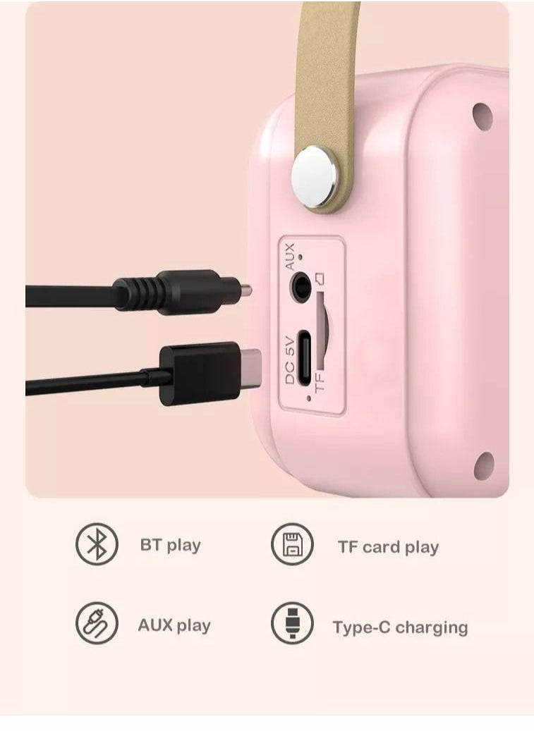 Portable Bluetooth Speaker with Microphone Set Green