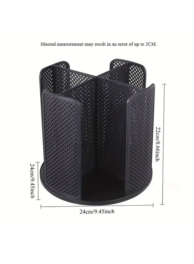 White 360 Degree Rotating Multi Tier Cup Holder Heavy Duty Plastic Mesh Storage Organizer For Office Kitchen Bathroom Space Saving Countertop Dispenser For Disposable Cups Plates Containers No Fill Slot Indicator - Image 4