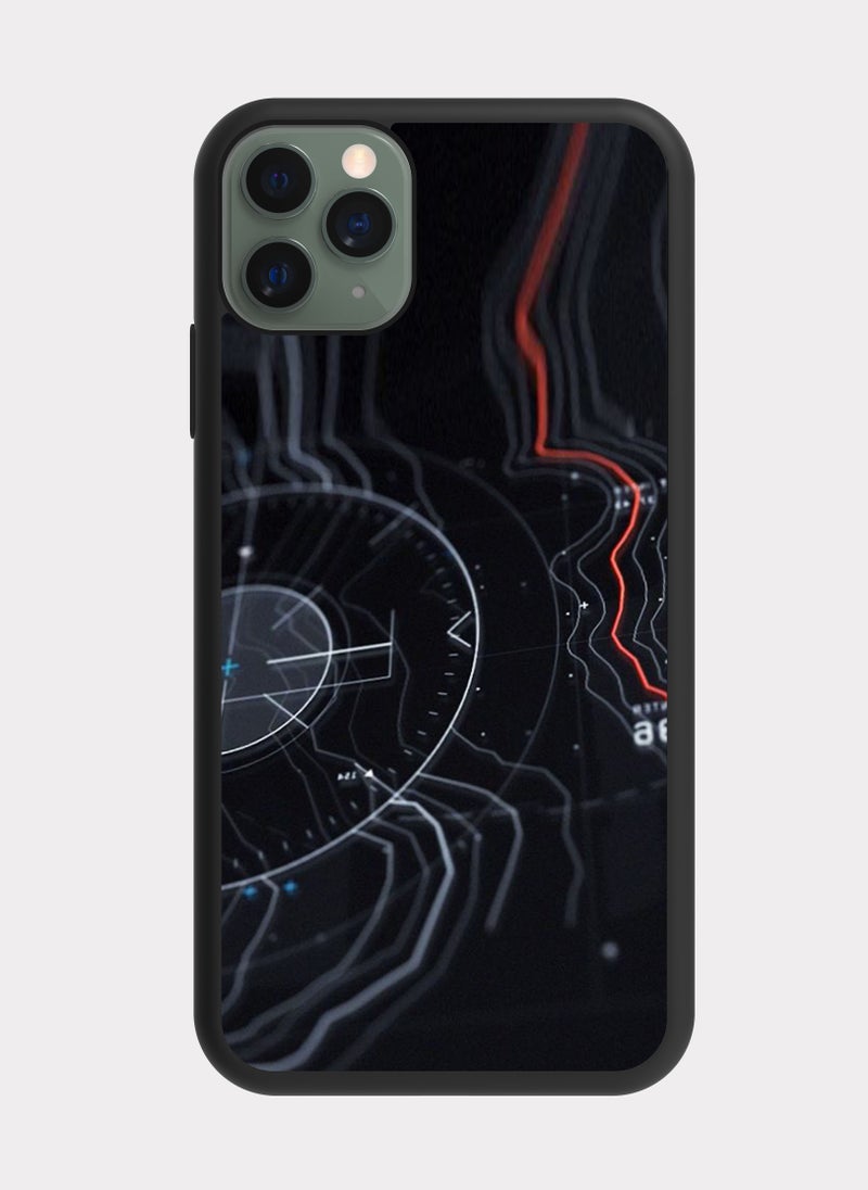 بكسلات كفر ايفون 11 برو ماكس خريطة عسكرية اسود - Image 1