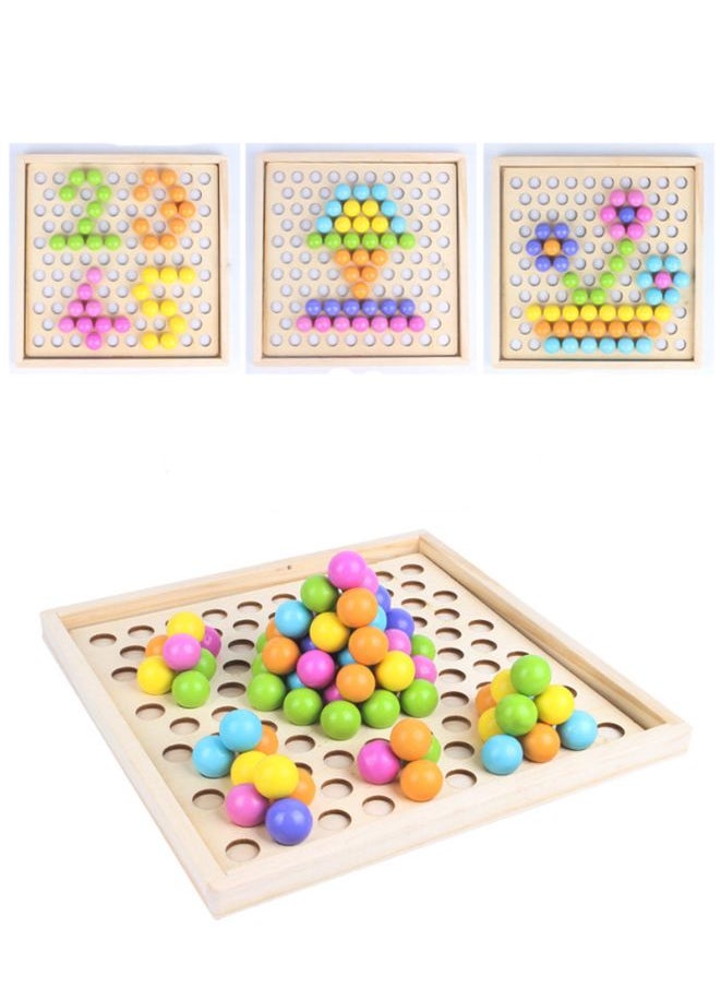 Generic - Two In One Memory Chess Clip Bead Game Baby Exercise Using Chopsticks Wooden Montessori Early Childhood Memory Training Toy - Image 1