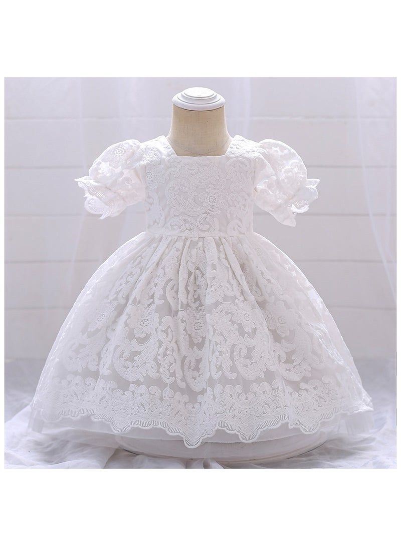 D'Daniela Lace Puff Sleeve Dress - Image 1