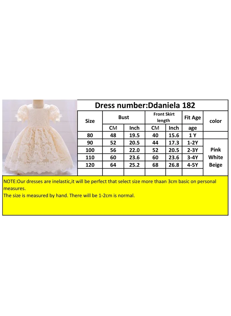 D'Daniela Lace Puff Sleeve Dress