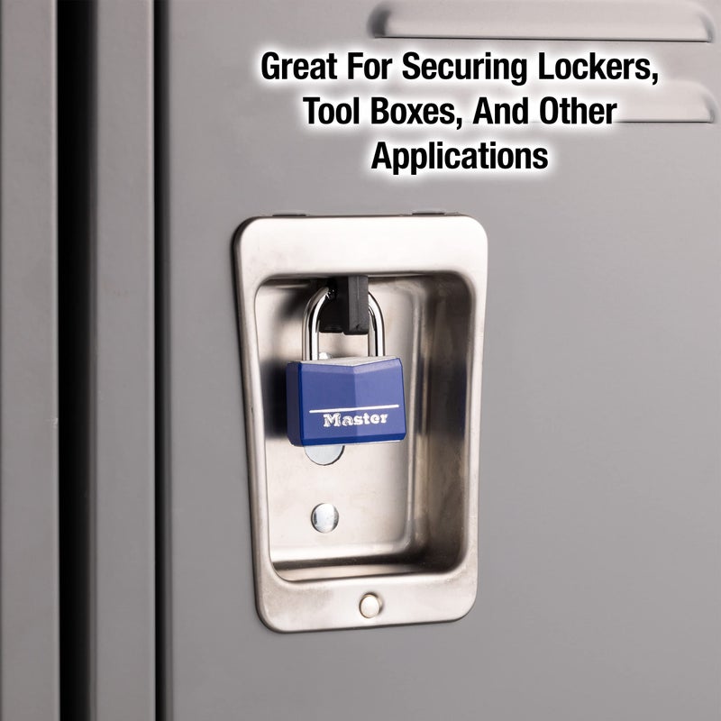 Master Lock Master Lock 142DCM Covered Aluminum Keyed Padlock, 1-Pack, Blue  - Image 2