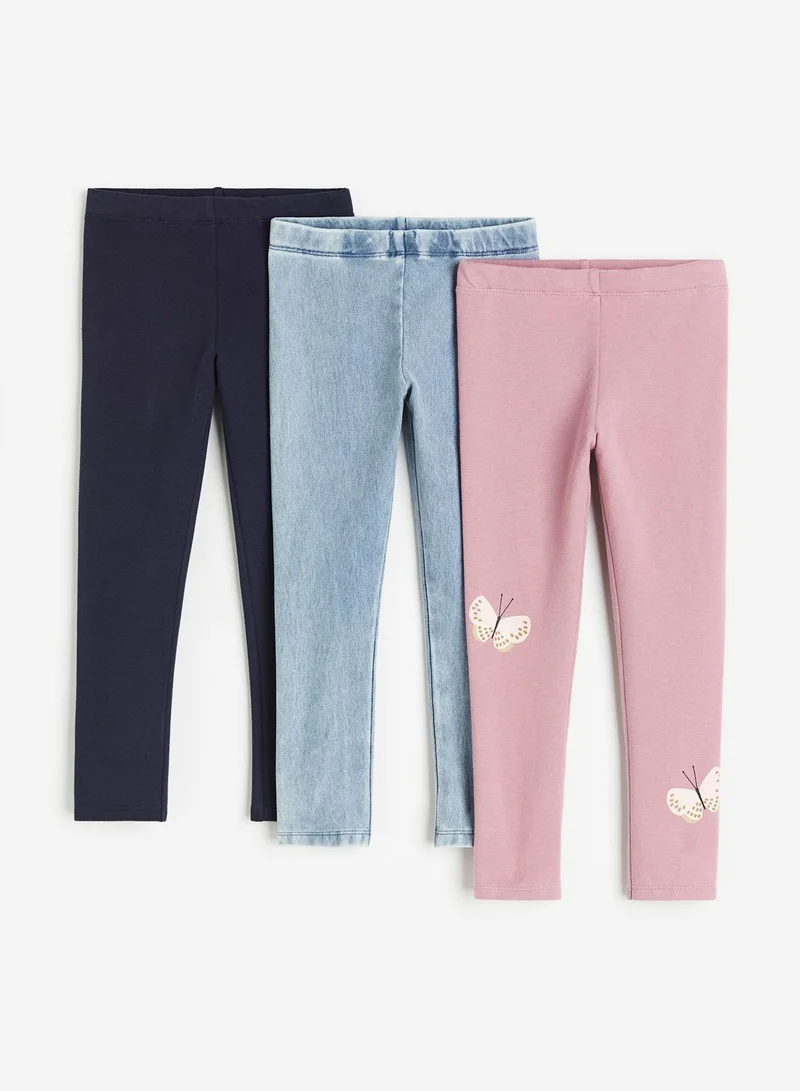 H&M Kids 3 Pack Brushed-Inside Leggings