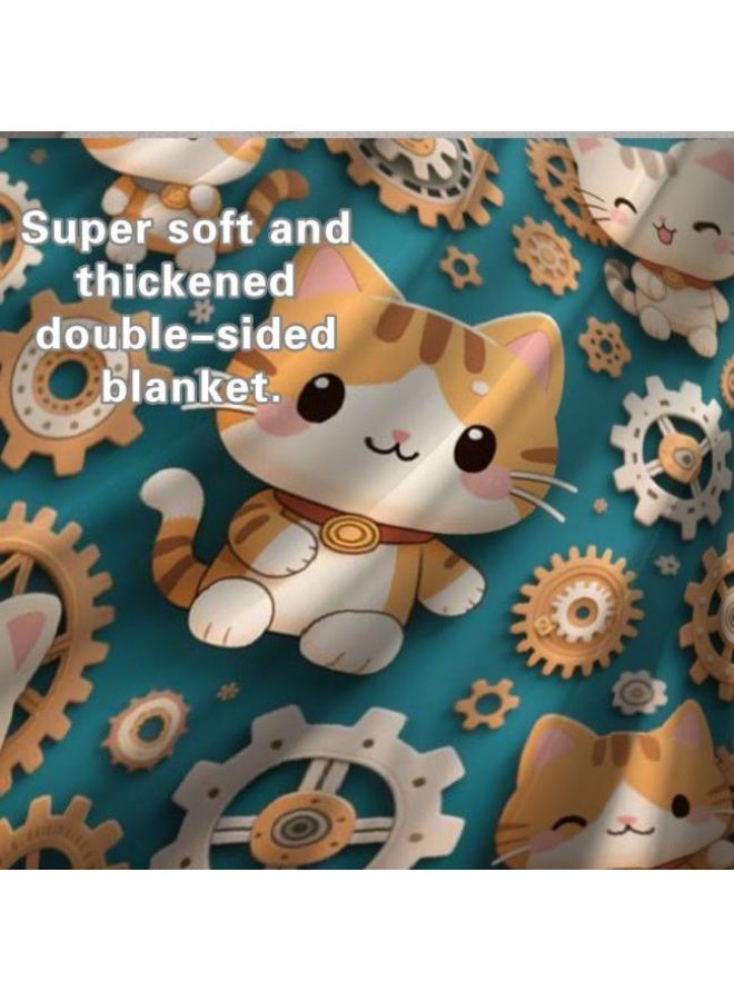 عام بطانية رقيقة من الفانيلا الكرتونية للأطفال والرضع (دافئة ومريحة، ومناسبة للنوم والألعاب) 70 سم * 100 سم - Image 5