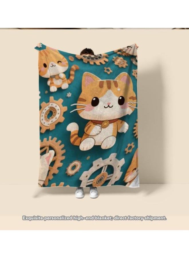 عام بطانية رقيقة من الفانيلا الكرتونية للأطفال والرضع (دافئة ومريحة، ومناسبة للنوم والألعاب) 70 سم * 100 سم - Image 3