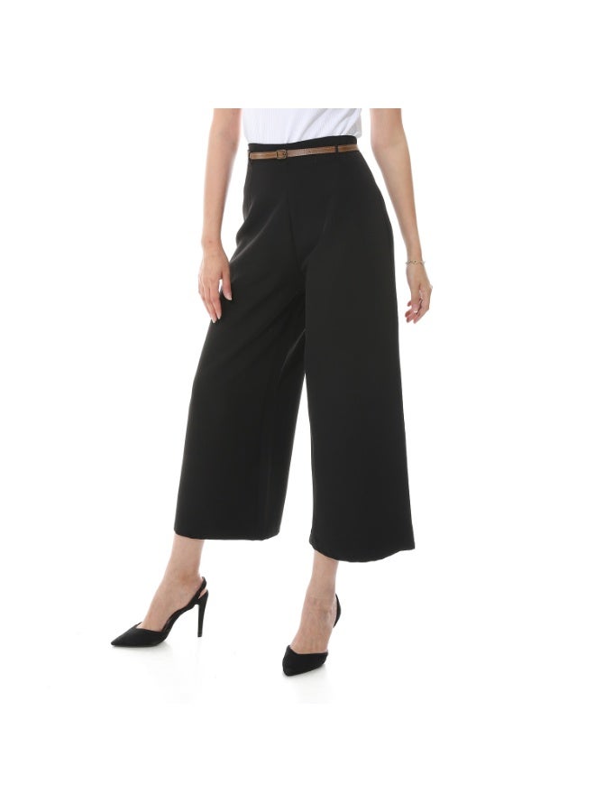 Coctail 19298-Classic Wide Leg Pants-Black  - Image 2
