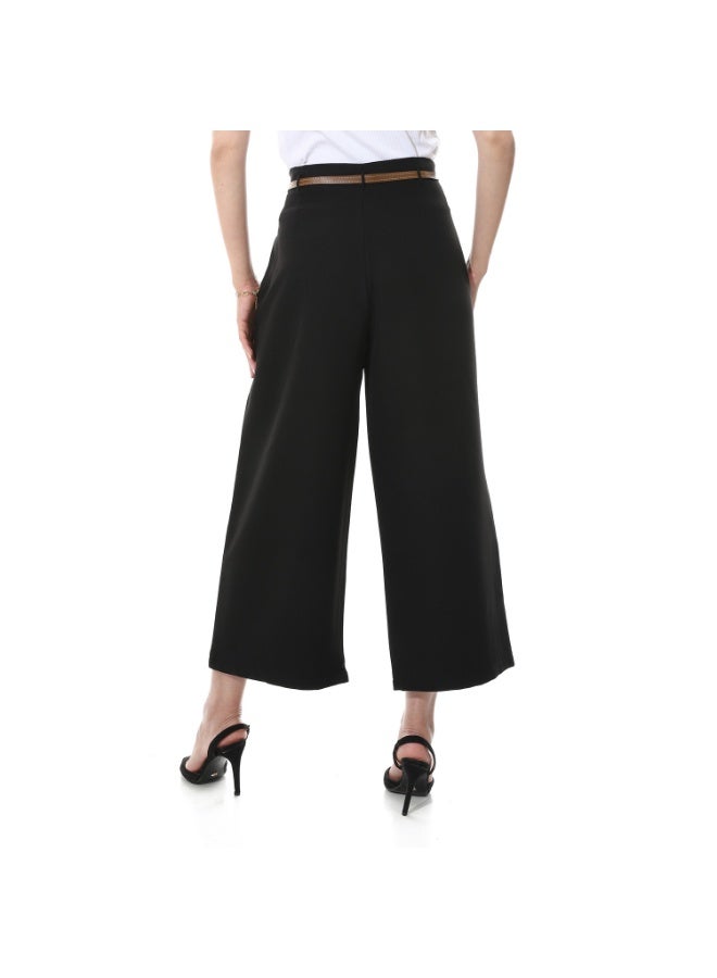 Coctail 19298-Classic Wide Leg Pants-Black  - Image 3