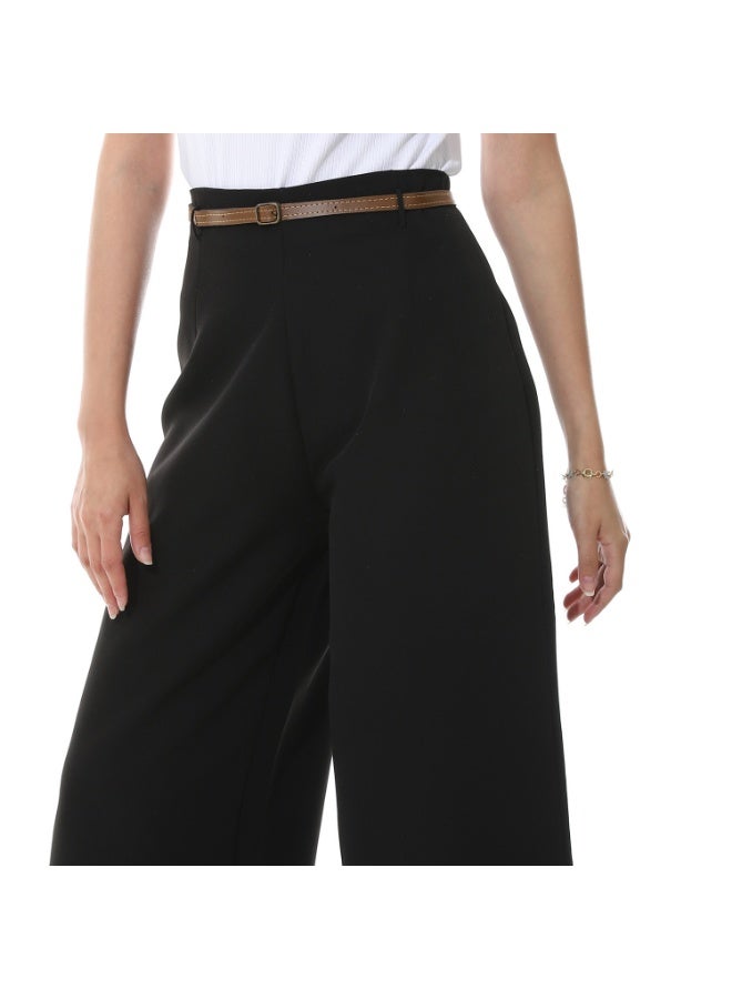 Coctail 19298-Classic Wide Leg Pants-Black  - Image 4
