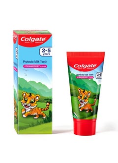 Kids Toothpaste For 2-5 Years - 80Gm, Tooth Paste With 50% Lesser Abrasive Formula For Protecting Against Cavities (Strawberry Flavour)