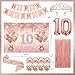 jenlion 10th Birthday Decorations for GirlsBannerBackdrop its my 10th Birthday Sash Sweet Rhinestone Tiara CrownBalloons - Image 4