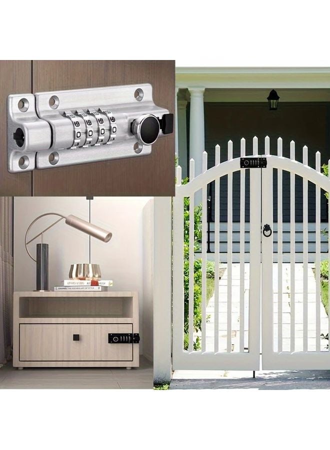 Intensification Black Heavy Duty Four Digit Combination Padlock Anti Theft Outdoor Indoor - Image 4