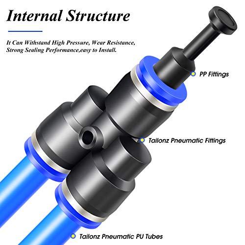 TAILONZ PNEUMATIC 3/8 Inch Push-to-Connect Fitting Plug Pbt Resin PP-3/8(Pack of 10) - Image 5